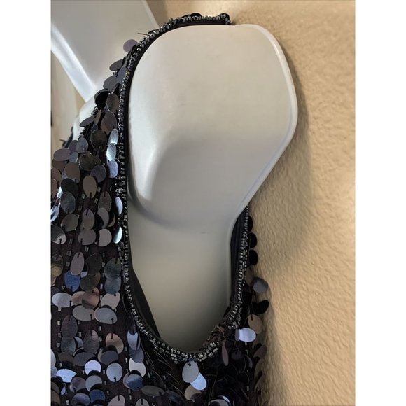 Pissarro  Nights Beaded Sequin Size 6 Party Cocktail Iridescent bachelorette - Picture 5 of 9